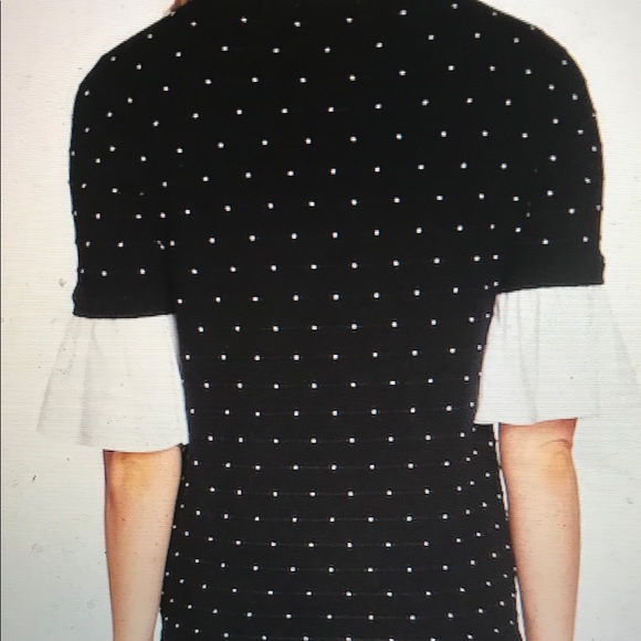 Black and White Bell Sleeve Top - Picture 6 of 6